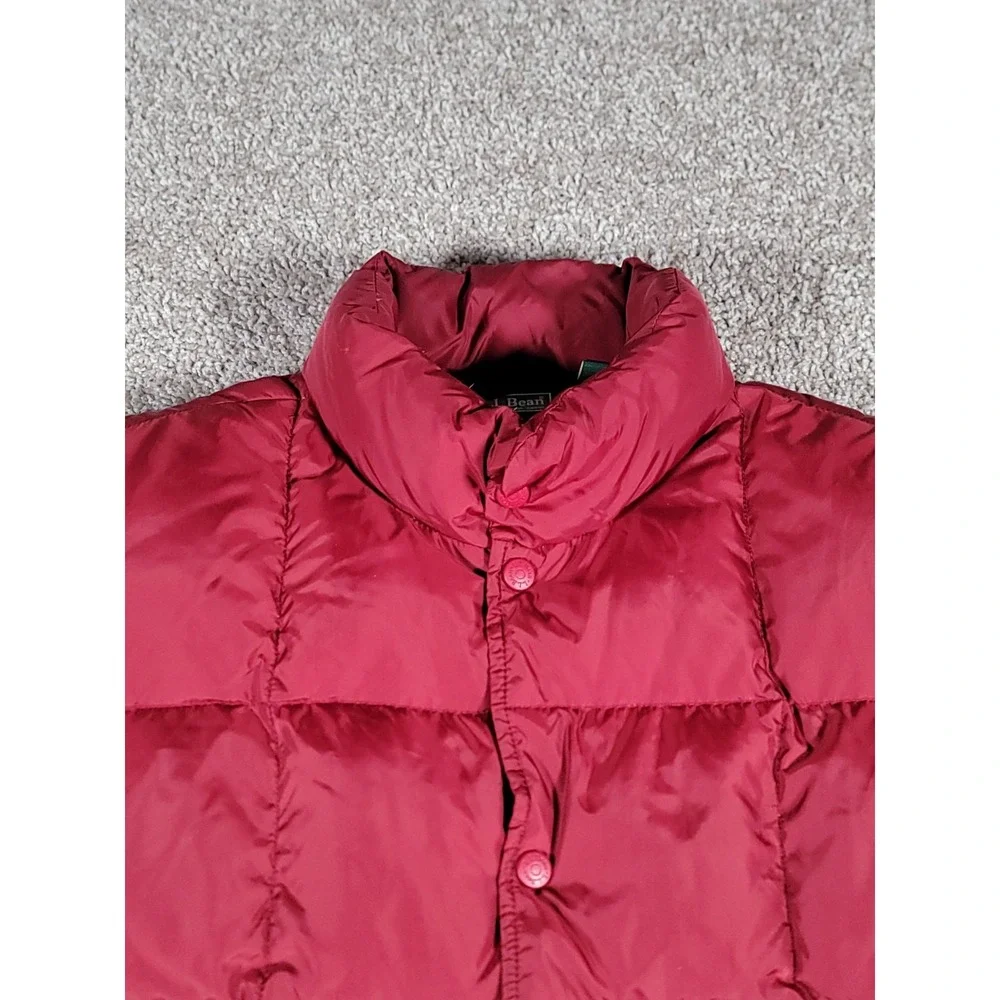 VTG LL Bean Goose Down Puffer Vest Snap Button Hiking Trail Camping XL Mens Warm